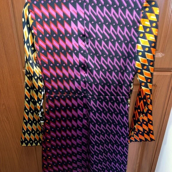Multicolor Geometric Pattern Dress - Picture 2 of 2